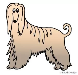 DipthDesign Design Hundehalsband Shop - Fellpflege für Hunde - Fell richtig pflegen - Seidiges Fell Afghanischer Windhund