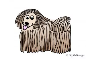 DipthDesign Design Hundehalsband Shop - Fellpflege für Hunde - Fell richtig pflegen - Rasta-locken Puli Komondor