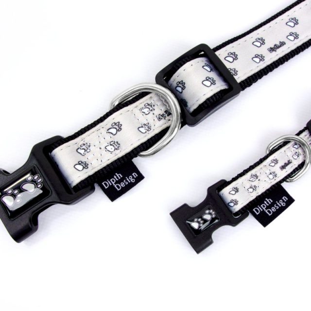 Hundehalsband Mit Pinguin-Motiv – Verstellbar, Nylon, Größe M (33–48,3 Cm)