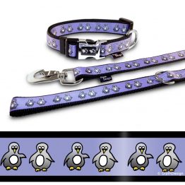 Hundehalsband und Leine Pinguin DipthDesign